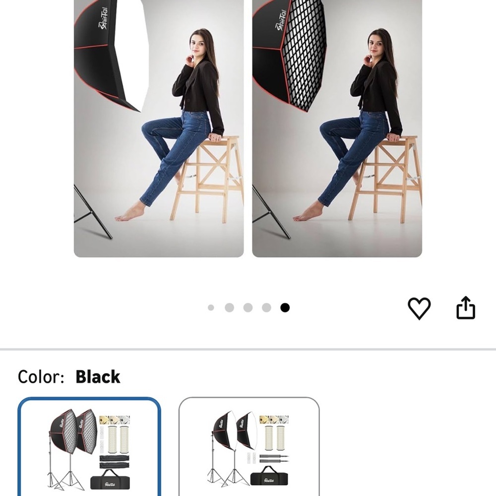 Softbox Lighting Kit led with remote - Picture 8 of 9